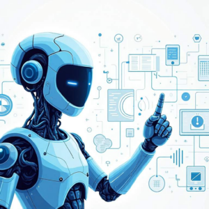 An ai agent represented as a futuristic